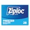 Ziploc Zipper Freezer Bags, 1 gal, 2.7 mil, 9.6" x 12.1", Clear, PK252 PK 314445 - alternate 4